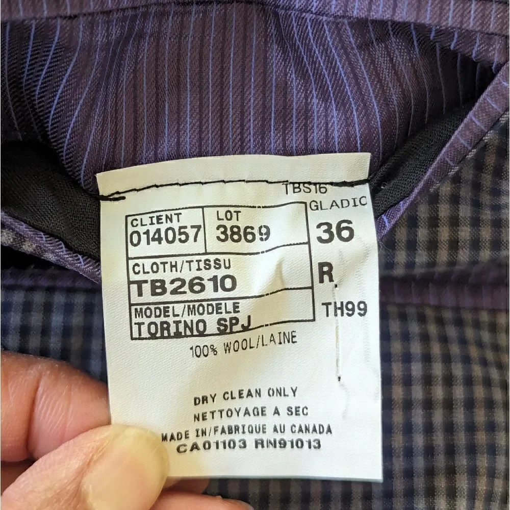 Ted Baker Plaid Preppy Academia Workwear Elegant Wool Sports Coat Blazer 36R
